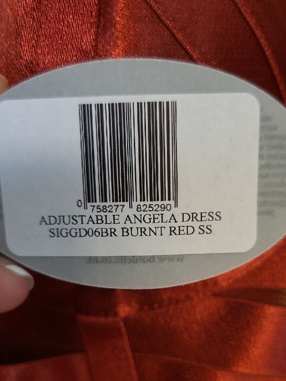 Bordelle Angela Dress - Burnt Red - Picture 6 of 6